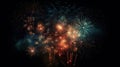 Bright colourful fireworks. Generative AI Royalty Free Stock Photo