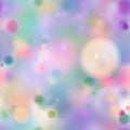 Colourful magic light, abstract bokeh in soft pastel rainbow colours, seamless pattern Royalty Free Stock Photo