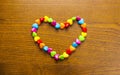 Bright and colourful necklace and beads