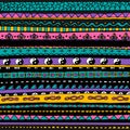 Bright colourful tribal seamless pattern