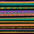 Bright colourful tribal seamless pattern