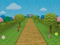 Road to the finish game level fun arcade game scene