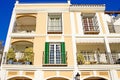 Bright colours of sunny modern Spanish Pueblo