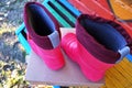 Bright and comfortable children`s boots with a high collar. Suitable for winter, autumn and spring. The inner lining can be change