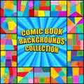 Bright comic book backgrounds collection