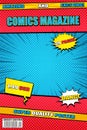 Bright comics magazine template Royalty Free Stock Photo