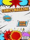 Bright comics magazine template Royalty Free Stock Photo