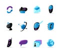 Bright communication icons