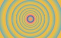 Bright concentric yellow and blue gradients circles in an abstract background