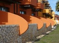 Orange Condomiums in Portimao Royalty Free Stock Photo