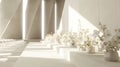 Modern, minimalist interior design of a ceremony space Royalty Free Stock Photo