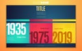 Bright contrast colors infographic with step by step infographic chart, boxes, text and numbers Royalty Free Stock Photo