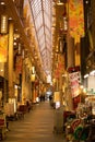 Bright corridor of a market with skylight roof