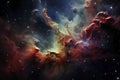 Bright cosmic nebula. Generative AI