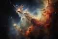 Bright cosmic nebula. Generative AI