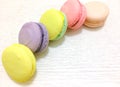 Bright couloured macaroons Royalty Free Stock Photo