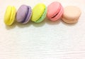 Bright couloured macaroons Royalty Free Stock Photo