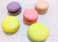 Bright couloured macaroons Royalty Free Stock Photo