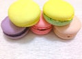 Bright couloured macaroons Royalty Free Stock Photo