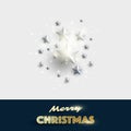 Bright Cover, Invitation Card, Poster, Banner, Flyer, Placard Design for Christmas - Stars Composition Royalty Free Stock Photo