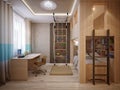 Bright and cozy modern children`s room
