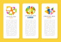 Bright Creative Idea Vertical Card with Text Sample Vector Template