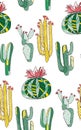 Bright cute beautiful abstract lovely mexican tropical floral herbal summer green set