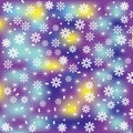 Bright and cute Christmas background with snowfl