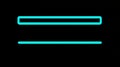 Bright Cyan Neon Light Abstract Elements on Black Background, Glowing Futuristic Horizontal Lines for Digital Design and Royalty Free Stock Photo