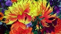 Bright Dahlia bouquet