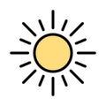 Bright day Isolated Vector icon which can easily modify or edit Royalty Free Stock Photo