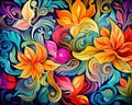 bright decorative floral background.