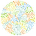 Bright decorative floral composition