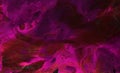 Bright deep dark pink alcohol ink neon abstract on black paper background. Flow liquid watercolor paint splash texture effect Royalty Free Stock Photo