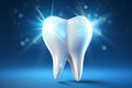 Bright Dental Vector, A gleaming tooth icon symbolizing teeth care