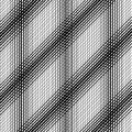 The bright diagonal stripes and squares on a black background. Endless seamless.