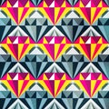 Bright diamonds seamless pattern Royalty Free Stock Photo