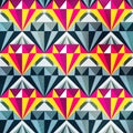 Bright diamonds seamless pattern