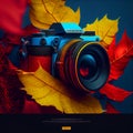 Bright Digital DSLR Camera illustration