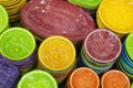 Bright dishes in store, Uzbekistan Royalty Free Stock Photo