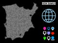 Dot Halftone Koh Samui Map Royalty Free Stock Photo