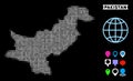 Dot Halftone Pakistan Map Royalty Free Stock Photo