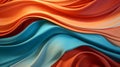 Bright draped silk backdrop. Satin luxury curtain background. Shiny liquid fabric.