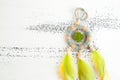 Bright dream catcher with a green cross Royalty Free Stock Photo
