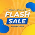 Flash Sale Banner or Poster for ads. Massive Discount. Limited Time. Vector. Illustration. Royalty Free Stock Photo