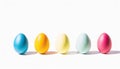 Bright easter eggs card with copy space Royalty Free Stock Photo