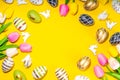 Bright Easter greeting card background Royalty Free Stock Photo