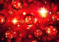 Bright and elegant red sparkly background with stars for Christmas. Generative AI Royalty Free Stock Photo