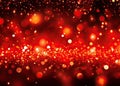 Bright and elegant red sparkly background with stars for Christmas. Generative AI Royalty Free Stock Photo