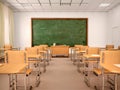 Bright empty classroom for lessons and training. Royalty Free Stock Photo